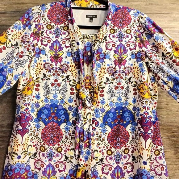 Talbots Multicolor Floral Blouse - Picture 4 of 7